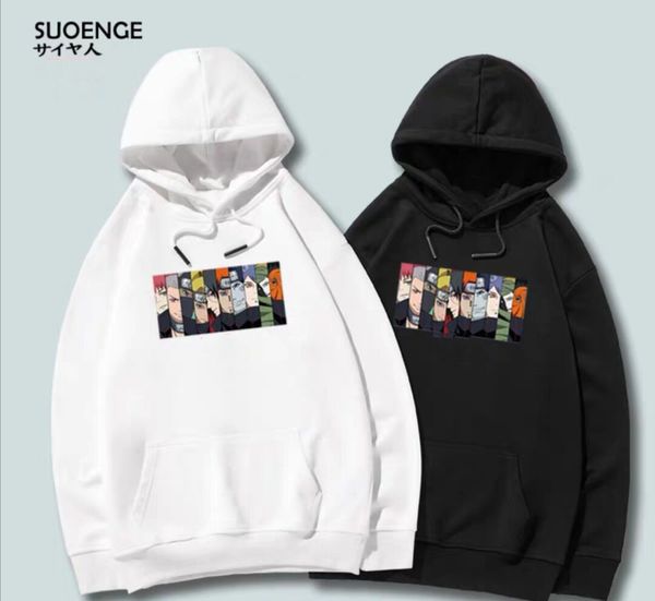 

2020 новый модный бренд eme совместно бренд наруто мужской свитер с капюшоном подлинный мужской спортивный верхней части пальто, Black