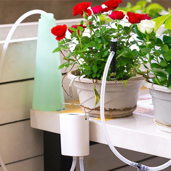 

watering equipments diy automatic drip irrigation kit, self system with timer and usb power operation auto & manual mode digital pro