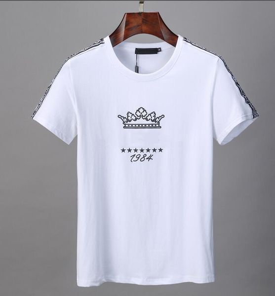 

2020new men short t-shirt fashion angry barber embroidery cotton lining trend of personalized t-shirt europe m-3xl, White;black