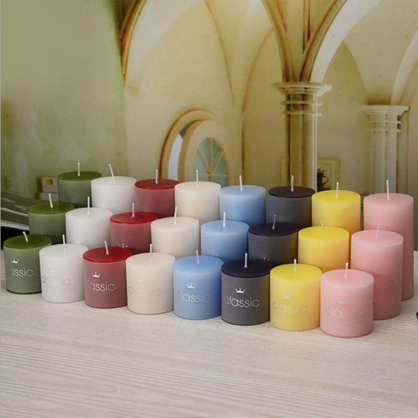 

new romantic european-style smokeless aromatherapy candles cylinder scented candle home decor for wedding festive party decoration