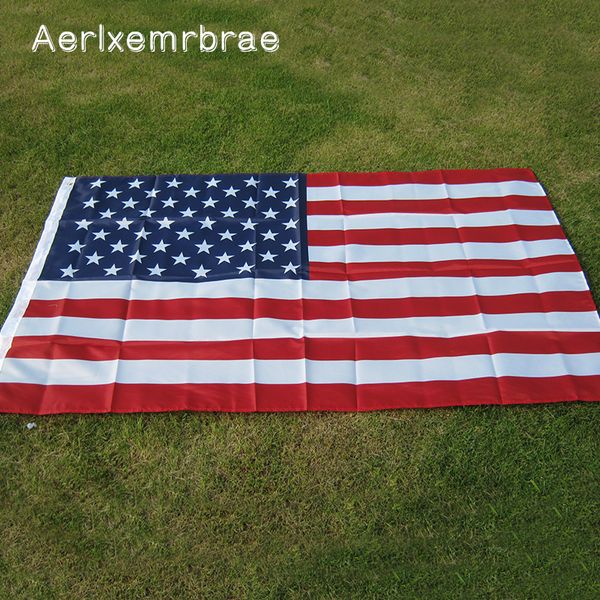 

aerxemrbrae flag150x90cm us flag double sided printed polyester american flag grommets usa flag