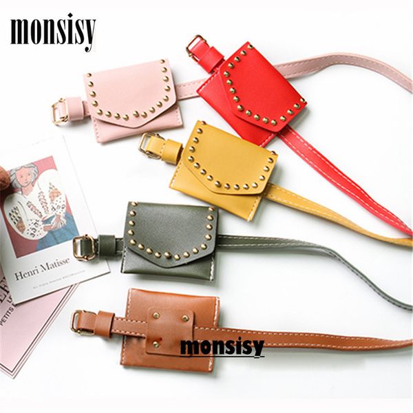 

monsisy rivet waist bag for girls boys belt pack children waist pack retro baby coin purse kids fanny pouch belt bag