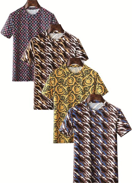 

77new2020 spring luxury италия tee t-shirt рубашки high street вышивание подвязки змеи пчелка печати одежда мужская марка поло