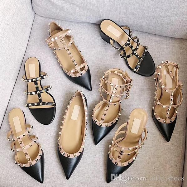 

designer sandals spikes high heels 2-6- cm genuine leather dress shoes high heels women shoes nude black pump patent strap shoes