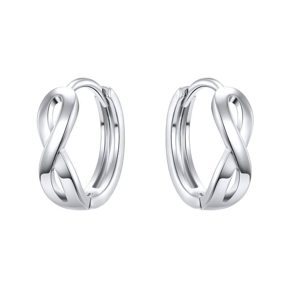 

1pair minimalist silver color hollow knotbow hoop earrings for women unique chic cross small round circle earrings jewelry e277, Golden;silver