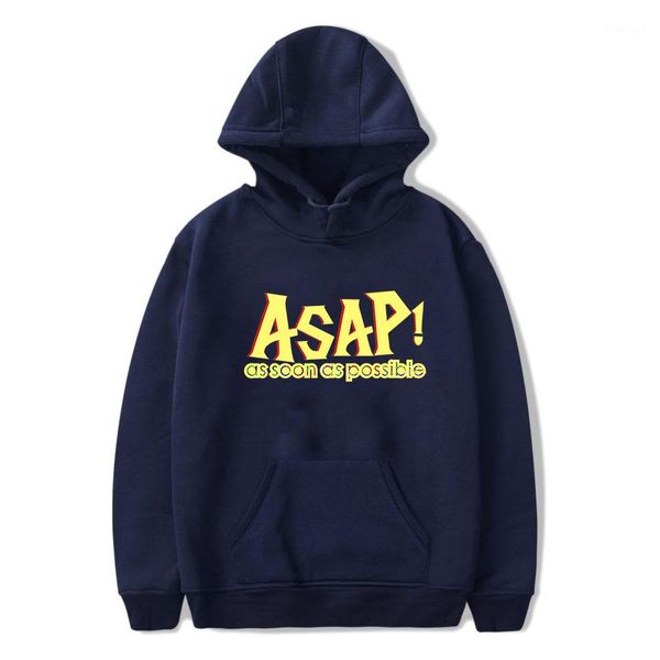 

sweatshirts hooded asap long sleeve hooded pullover mens solid color hoodies men fleece comfortable, Black