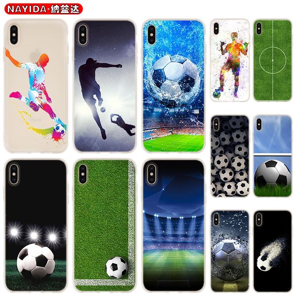 

soft phone case for iphone 11 pro x xr xs max 8 7 6 6s 6plus 5s s10 s11 note 10 plus huawei p30 xiaomi cover football soccer ball