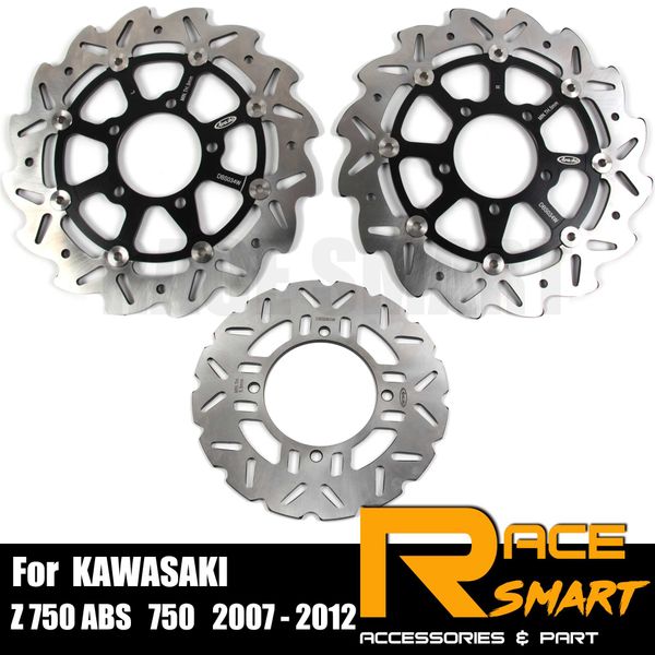 

motorcycle cnc front and rear brake disk for z 750 abs 750 2007 - 2012 floating motorcycles brake rotor 2008 2010 2011