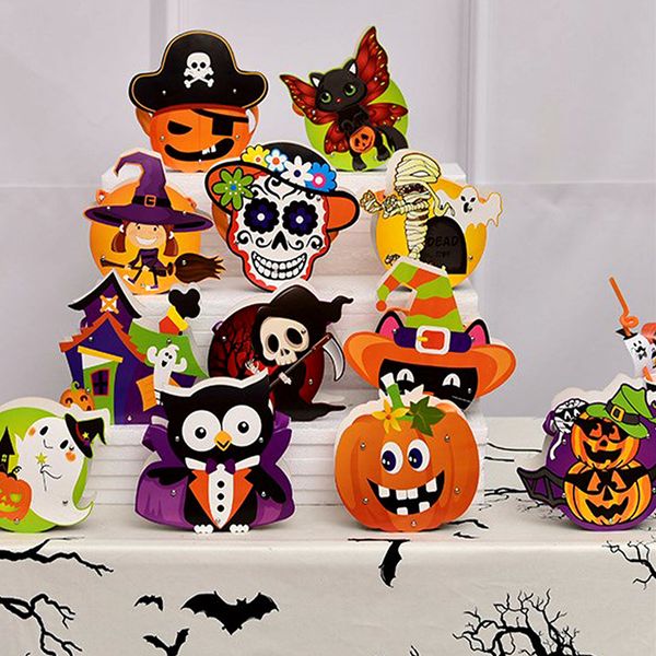 

creative halloween candy bag handbag diy pumpkin ghost skull skeleton witch cat kids gift bag theme party trick or treat decor mle424