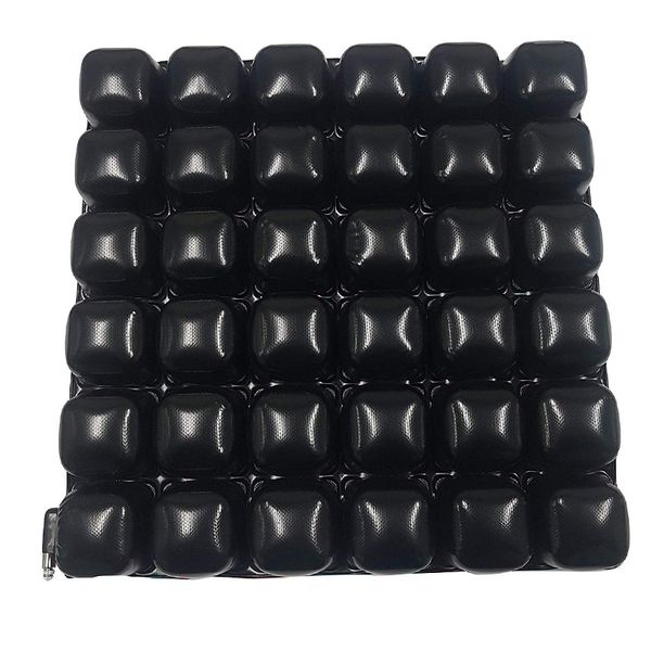 

car seat pad black- air vehicle seat cushion water fillable chair pad for wheelchair, office chair, home living, pressure relief