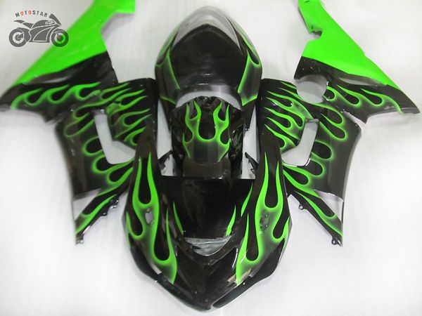 

chinese fairings kit for kawasaki ninja zx6r 2005 2006 zx636 636 zx-6r 05 06 motorcycle road sprot fairing kits green flames
