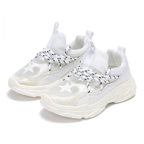 

детские кроссовки младенческие бегущие мальчики для девочек обувь сетки лето тройки анти скользкий chlidren trainers, Black