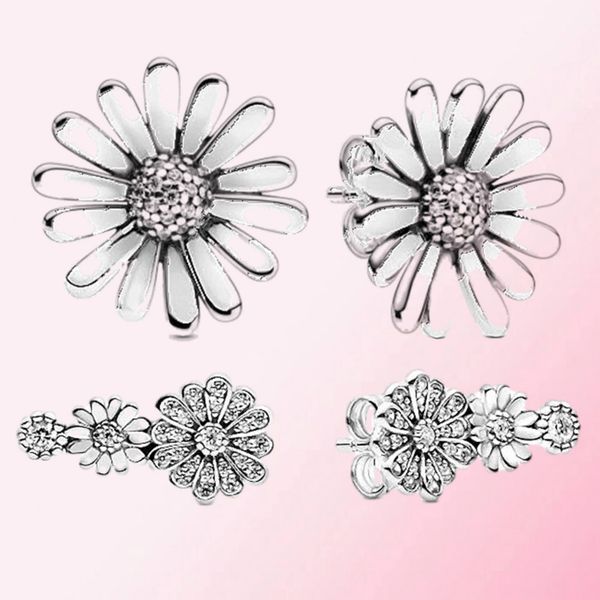 

fahmi 925 sterling silver 2020 spring new sparkling daisy flower trio statement stud earrings diy women charm gorgeous fashion jewelry, Golden