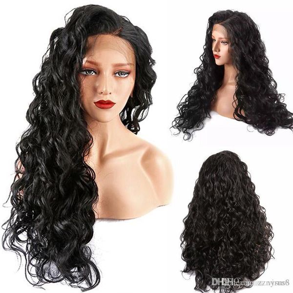 

24 inches lace front human hair wigs pre plucked hairline with baby hair brazilian remy water wave lace front wig for black women