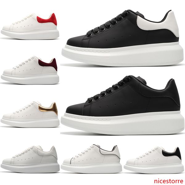 

платформа классическая повседневная кожаная обувь скейтбординг мужская женская мода мальчики девочки черный белый красный золотой дизайнерск