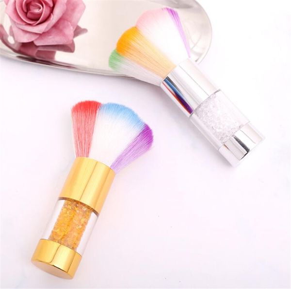 

new health colorful soft nail cleaning brush nail art for uv gel nail dust cleaner brush manicure pedicure tool accessories