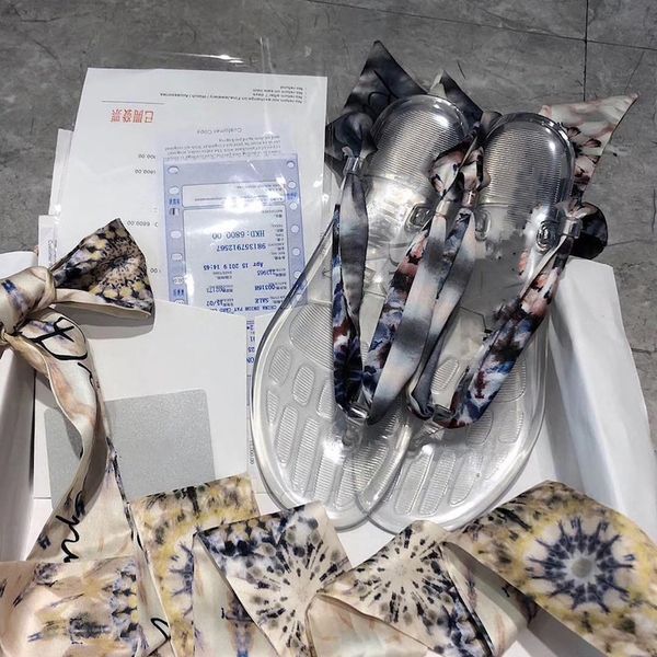 

women sandals new designer silk scarf sandal luxury slide designer shoes fashion removable scarf can be replaced designer slipper flip flop, Black