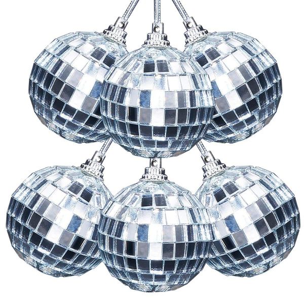 

6pcs/lot 5cm christmas balls christmas tree decor mirror ball stage reflective ball l bright mall holiday decoration