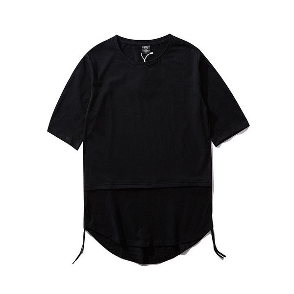 

Summer Pure Color Mens Tshirt Crew Neck Panelled Short Tees Casual Loose Mens Tees