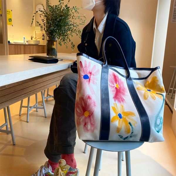 

women's canvas shoulder bags woman cotton shopping bags soft handbag casual cloth tote schoolgirl bag ladies flower shopper