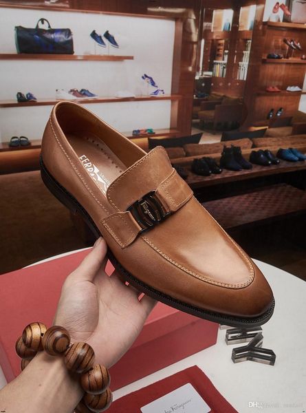 

19mm new arrival formal dress genuine leather man's oxfords luxury designers handmade male wedding quarter brogue shoes for man yetc1, Black