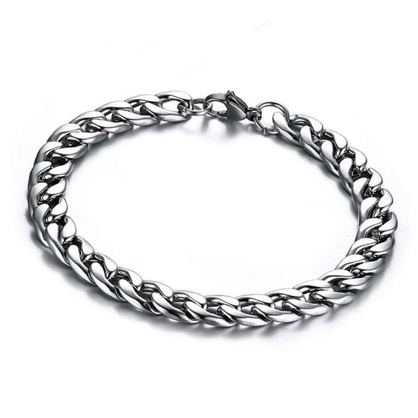 

wholesale stainless steel chain on hand for mens 2020 cuban link accessories charms, Black