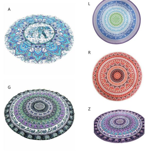 

microfiber round beach towel indian mandala swimming bath towel printed throw round mat yoga mat beach towel blanket decor