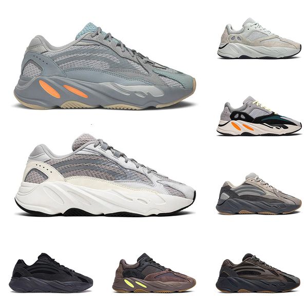 

новые 700 мужчин женщин кроссовки 3m отражательная kanye west magnet utility black wave runner инерционные мужские тренеры моды спортивные к