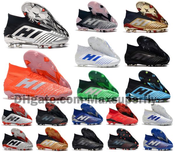 

2019 Predator 19+ Predator 19.1 FG PP Paul Pogba Mens Women Kids Youth Soccer Football Shoes 19+x Cleats Boots High Ankle Cheap Size 35-45