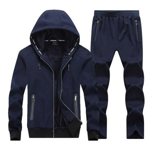 

2019 men set hoodies sportswear 2019 spring autumn new sweatshirts sporting set men's tracksuits 2 piece hoodies+pants suit clothing, Gray
