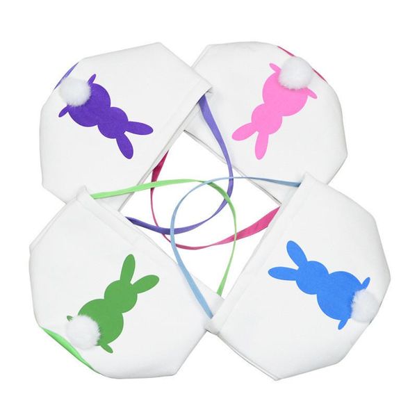 

2019 новый пасхальный кролик корзина пасхальный кролик сумки кролик отпечатано холст большая сумка яйцо конфеты корзины 4 цвета