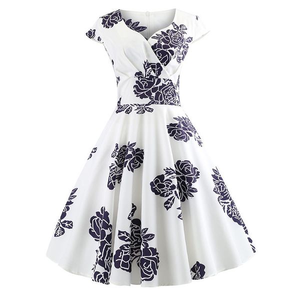 

женщина платья плюс размер женская одежда летняя повседневная женщины с коротким рукавом хепберн 60s vintage свинг бальные платья плюс разме, Black;gray