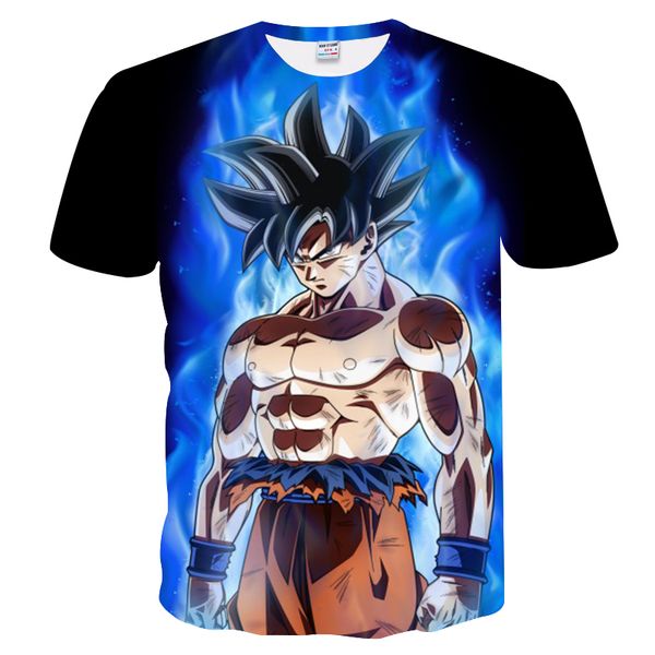 

dressing2020 anime dragon ball z goku 3d t shirts fashion harajuku summer men/boy super saiyan tee anime clothes stranger things, White;black