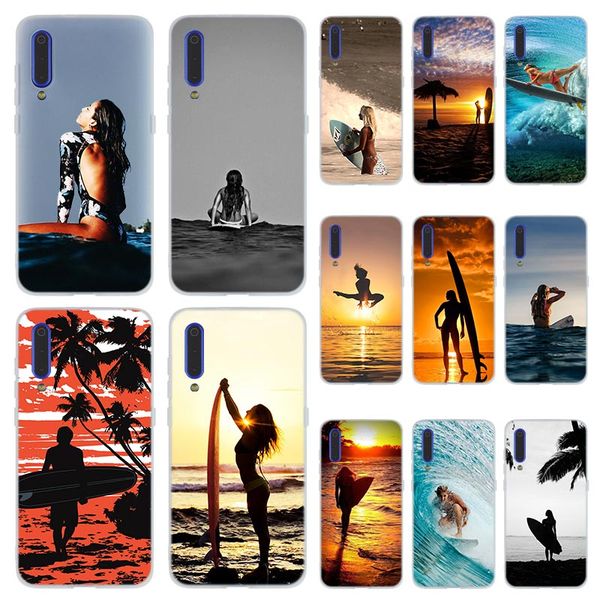

e1 surfboard art surf girl
