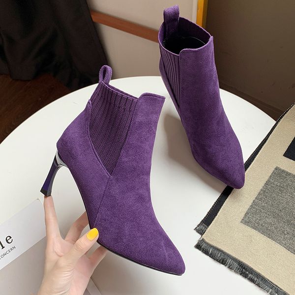 

shoes round toe lace up fashion boots woman low heels booties booties ladies winter women punk rubber high heel autumn pointy, Black