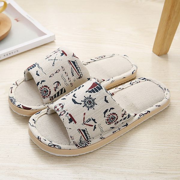 

slippers broken flower home slippers 2019 new fashion female and male cotton floor casual non-slip shoes, Black