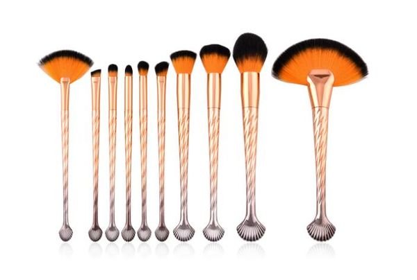 

beauty tools new color 10pcs makeup eye brushes set plastic handle brush