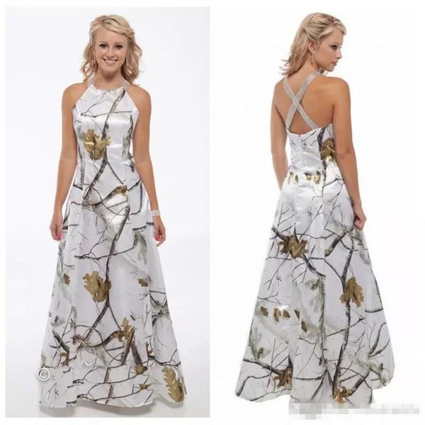 

vintage camo wedding dresses 2019 sweep train criss cross back bridal gowns beaded custom made vestidos de mariage, White