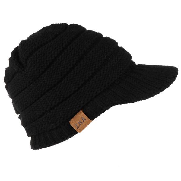 

2019 new style pure colour hat women men winter crochet hat knit warm baseball cap visor cap z39