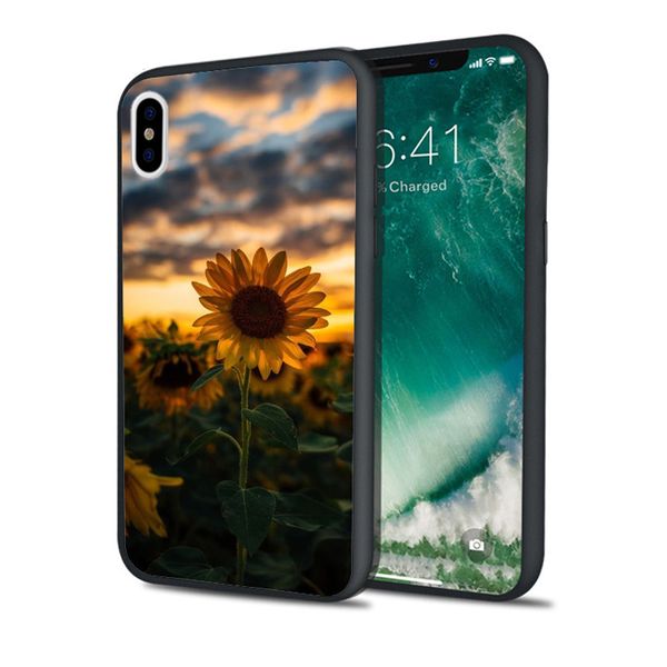 

capa luxury sunset sunflower case for iphone 11 pro xs max xr 8 7 6s plus 5s se 5 case soft silicone cover