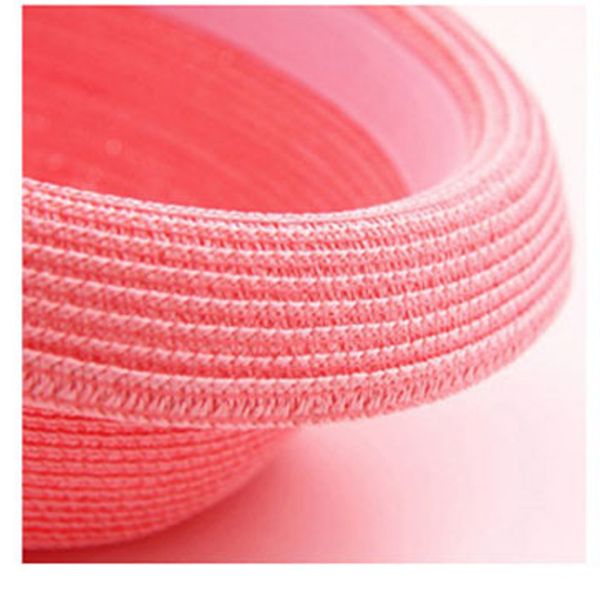 

dingdnshow] 2019 new straw hat cartoon children ear decoration lovely character sun hat solid floppy panama for girls and boys, Yellow