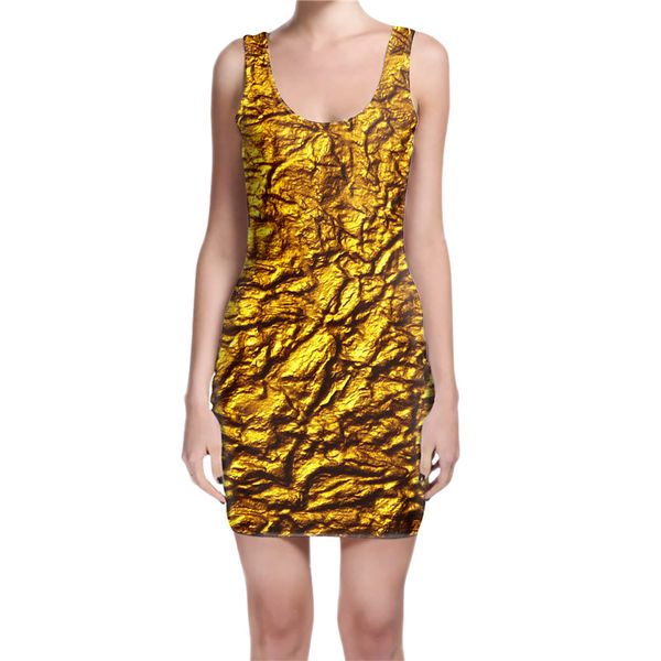 

custom made - create your own designs ancient gold 3d sublimation print milk silk dress, Black;gray