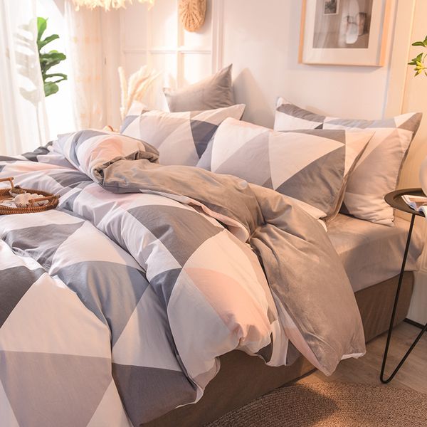 

pure cotton crystal velvet bed set duvet cover flat fitted bed sheet pillowcases pink little pig pineapple plaid leopard