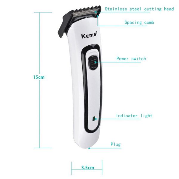 

kemei km-2169 сухая аккумуляторная батарея двойного назначения прецизионный триммер волос машинки для стрижки