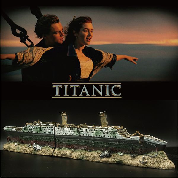 

titanic lost wrecked boat ship large aquarium decoration ornament aquarium ship split shipwreck fish tank decor wreck sunk