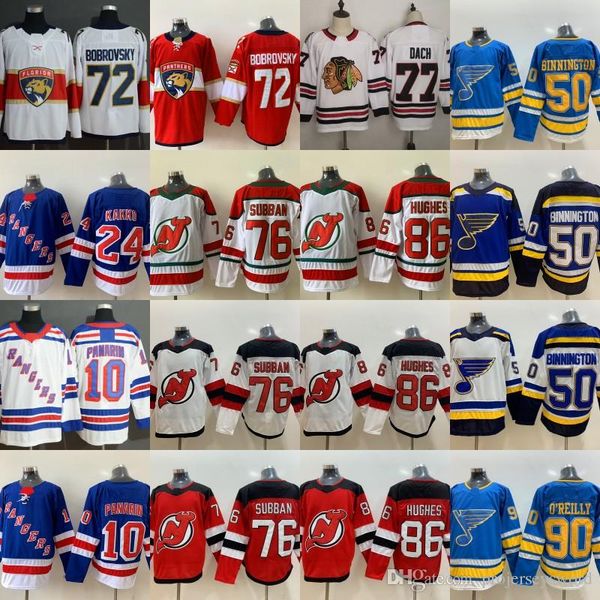 

Mens Jack Hughes Kaapo Kakko P.K. Subban Sergei Bobrovsky Artemi Panarin Kirby Dach Binnington Ryan OReilly Vladimir Tarasenko Hockey Jersey