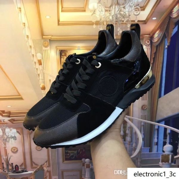 

fashion man casual shoes r sneaker luxury desiggenuine leather mesh pointed toe race runner shoes outdoors trainers with box us38-45 d01