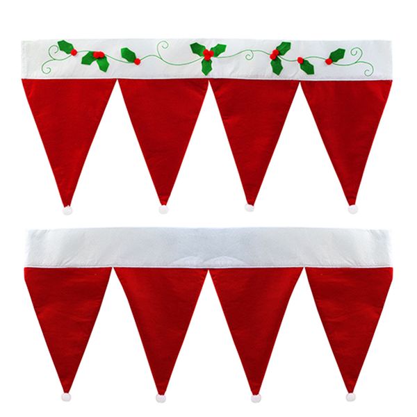 

christmas santa claus hat cap curtain home decor festival decoration ornaments