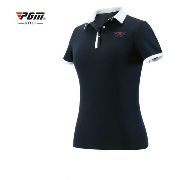 

2018 pgm golf clothing women's golf slim t shirts summer breathable quick drying short sleeved new arrival size s-xl, Black;blue