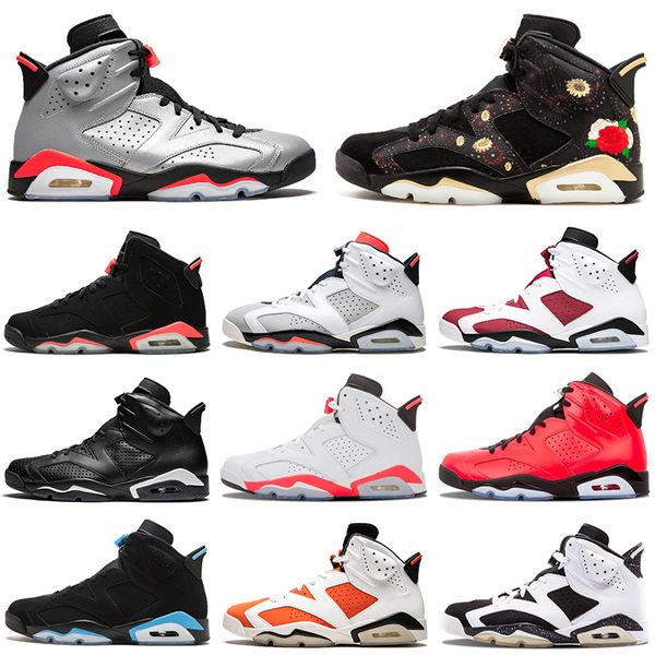 

новый 3m reflective 6 6s мужчины баскетбол обувь черный белый инфракрасный cat тинкер unc cny oreo дизайнер спортивные кроссовки мужские кро